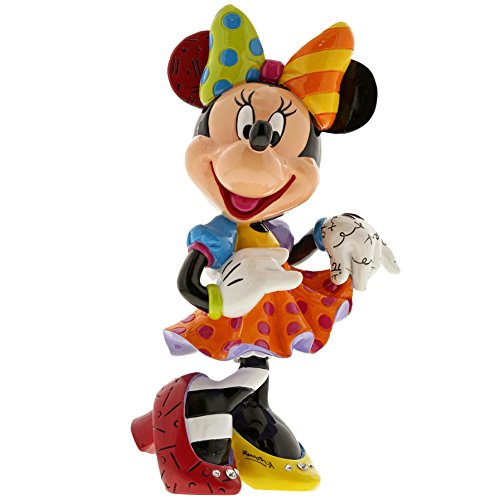 Enesco Disney by Britto Minnie Mouse with Bling 90th Celebration Stone Resin Figurine, 10.25”