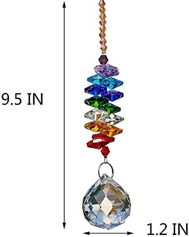 H&D Rainbow Sun Catcher Crystals Ball Prism Pendant Rainbow Maker Chakra Cascade Suncatcher