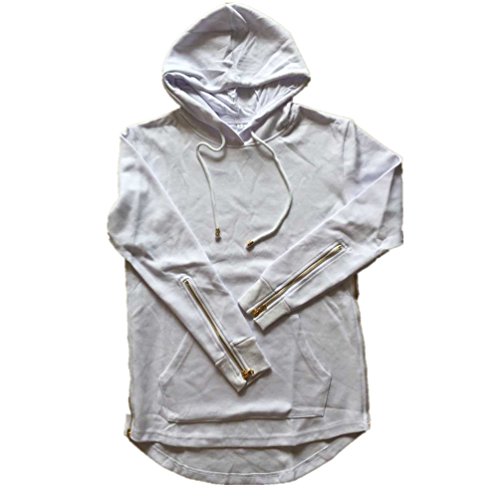 Q&Y Mens Hipster Hip Hop Classic Pullover Long Zipper Hoodie Sweatshirts Jacket3