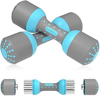 Adjustable Dumbbell Weights Pair,2kg 5kg x 2 Adjustable Dumbbell Set for Men and Women with Anti-Slip Handle, Home Office Gym Workout Fitness Exercise Training