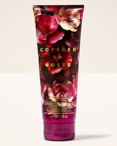 Image of Bath & Body Works Covered In Roses Ultimate Hydration Body Cream | Moisturizer for Soft, Glowing Skin |Nourishing Body Lotion for Women | With Shea Butter & Hyaluronic Acid|48 Hour Moisture| 226g / 8oz