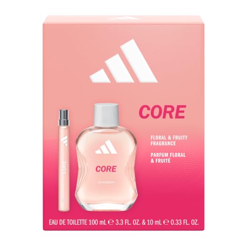 Image of adidas Core Giftset including Eau de Toilette (3.3fl oz. & 0.33fl oz.), for her, floral and fruity fragrance
