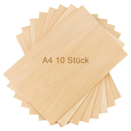 Moazifi ZMZKBDIYMBJ10 A4 Sperrholzplatten 10 Stück