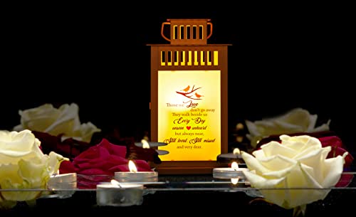 Woodexpe Sympathy Gift Memorial Lantern With Flickering Led Candle And Remote Control Memorial Gift For Loss Of Loved One - Those We Love Don't Go Away White #TOP7