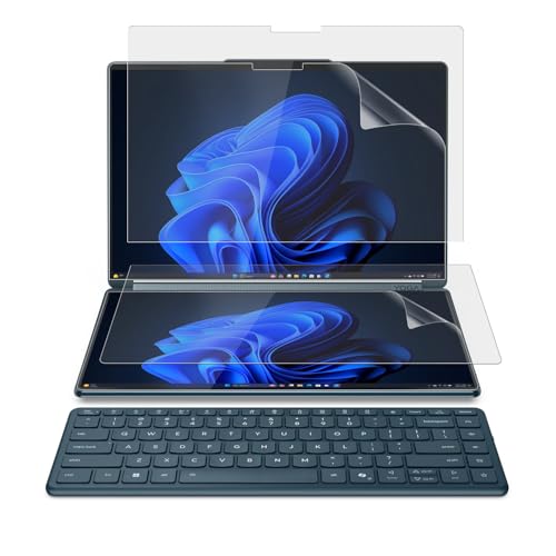 KEANBOLL 4 Pack Matte-Anti Glare Screen Protector for New 2025 Lenovo Yoga Book 9i (14IAH10) Laptop Touch Display 14 Inch-(2 Sets - Primary and Secondary Screens)