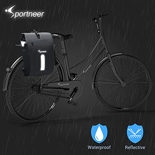 Sportneer Pannier Bag for Bike 20L & 30L, Waterproof Bicycle Rear Seat Trunk Bag, 3-in-1 Saddle Pack, Backpack, Carrier… - Image 6