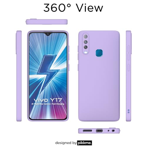 Image of Outlouders Back Cover for Vivo Y12 / Vivo Y15 / Y17 / Vivo U10 | Camera Protection | Durable Soft Matte Silicone Bumper Case (Purple)