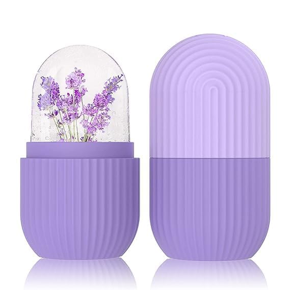 ESZAZX Ice Roller for Face Massager | Cooling Facial Roller for Men & Women | Reduces Puffiness, Dark Circles & Swelling | Reusable, Durable Tool for Glowing Skin (Purple)-image-5