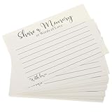 BESTYASH 50 Blatt Mehrzweck Gedenkkarten aus Papier mit Umschlägen Elegante Trauer und Erinnerungskarten für Beerdigung und Feierlichkeiten