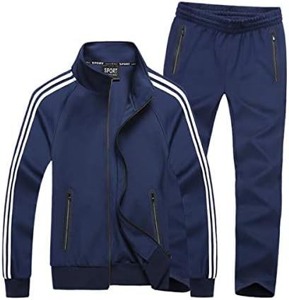 Men's Athletic Tracksuit Set Full Zip Casual Sports Jogging Gym Sweat Suits