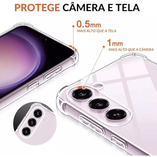 Capa Capinha Anti Impacto + Película 9D Cerâmica Compatível Com Samsung Galaxy A05s - (Hard Glass St