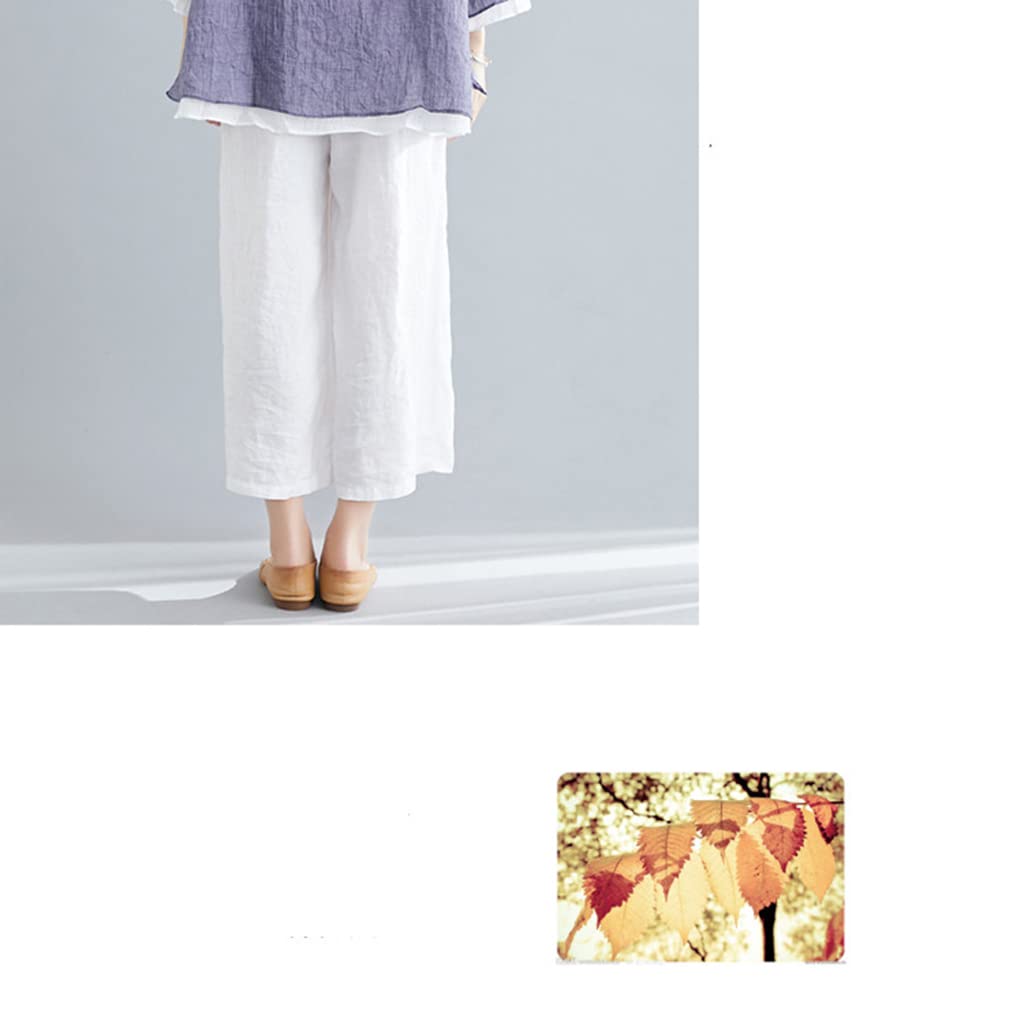 RWRAPS Ropa Tradicional China Mujer Tai Chi Gasa Tang Traje Top Traje Mujer Lino Kung Fu Camisa Blusa de Manga Larga Qipao Top (Azul Talla única)