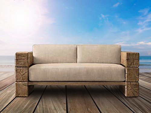 The Verbier Outdoor Love Seat - Natural English Oak - RRP £3,495