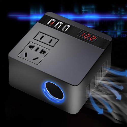 Adaptador de enchufe de coche de 150W con puertos de carga rápida USB integrados 6