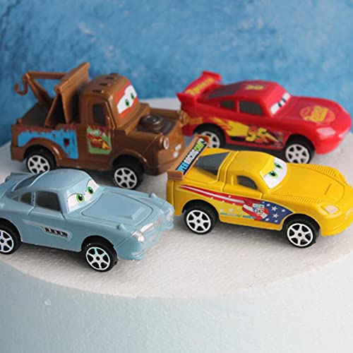 12 Pcs Mini Racers Cars Miniature Car Figurine Toys For Car Cake Toppers Cupcake Decorations Party Stocking Stuffers #TOP6