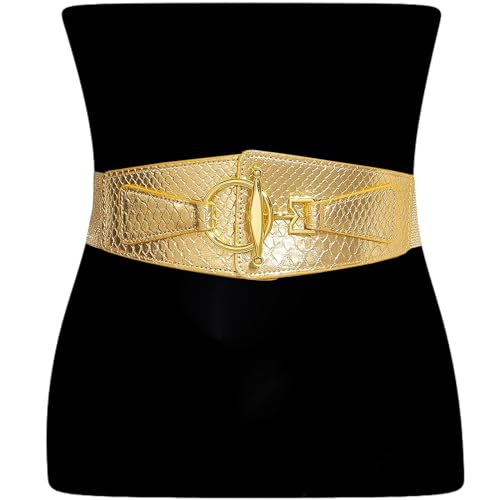 Women Glitter Wide Waist Belt Stretch Elastic Dresses Belts Fashion Club Party Belts