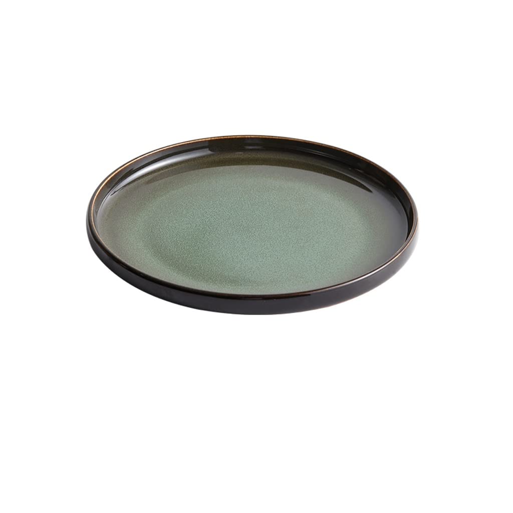 EERINESS Essteller-Set Gebäckteller Dessertteller Salatschüssel Servierteller Tablett Keramik Servierplatte Pasta Steak Flacher Teller Haushaltsgeschirr Küche Salatschüssel (Farbe: C, Größe: 26,4 cm)