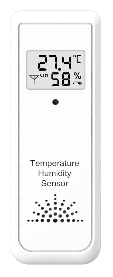 Kalawen Drahtloser Außensensor Drahtloses Thermometer und Hygrometer für Wetterstation Modell PT20