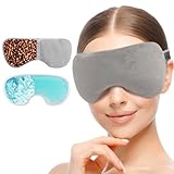 Augenmaske für trockene Augen,GHUKN Wärmebrille Augen, Hot&Cold Augenmaske, 1 Mikrowellenwärmende Augenmaske, 1 Augenkühlkissen, Gegen Blepharitis, Gerstenkorn, müde Augen, Migräne
