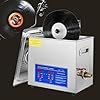 WEIMILOR Nettoyeur à ultrasons pour Vinyle, 6,5 L, 7 à 12 Pouces, Machine de Nettoyage à ultrasons pour Vinyle pour 8 disques, Nettoyeur à ultrasons pour disques 300 W avec Support de séchage