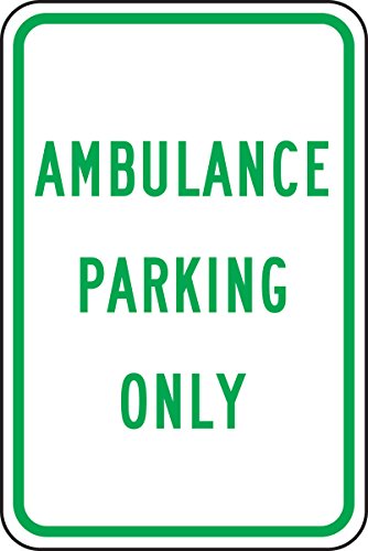 Panneau de signalisation pour stationnement ambulance Accuform FRP352RA réfléchissant