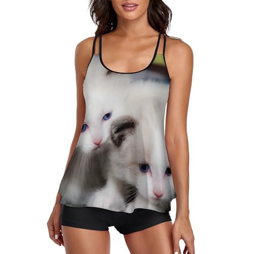 Robe de Plage Tankini Chat Mignon pour Vos Vacances d'Été