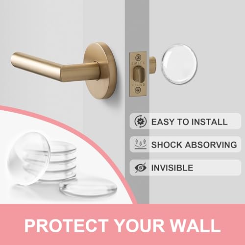 6 Stück Gummipuffer Selbstklebend, Türpuffer Transparent, türgriff schutz, türstopper gummi, Türstopper Wand Selbstklebend, Stoßdämpfend und geräuschlos, robust und langlebig