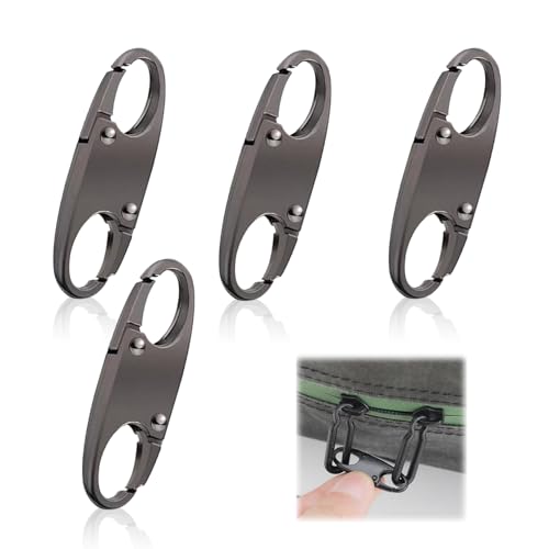 4 Pcs Anti Theft Zipper Lock,Detachable S Clips for Backpacks,Metal Rucksack Zipper Clip,Small Bag Lock,Mini Zipper Connectors,Backpack Lock for Suitcases,Luggage,Traveling,Outdoor Sports
