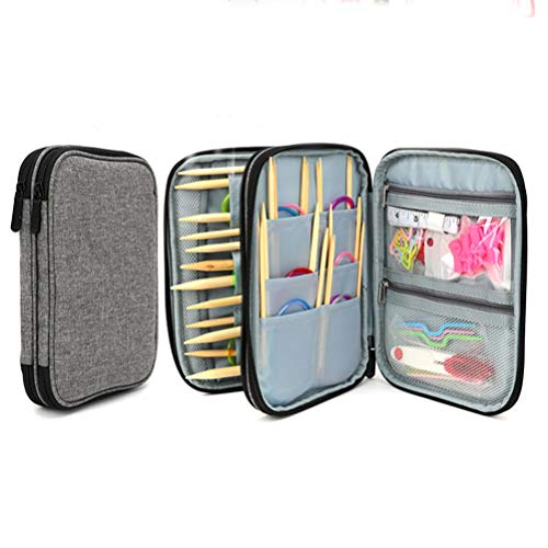 EXCEART 1 PC Knitting Kit Agulha Durável Oxford Pano Macio Tubo Saco Saco Agulha para Beginner Girl