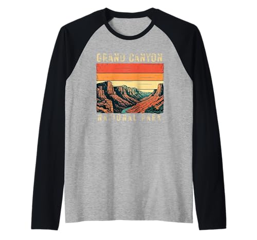 Diseño Del Paisaje Del Puesta Del Sol Del Parque Nacional Del Camiseta Manga Raglan