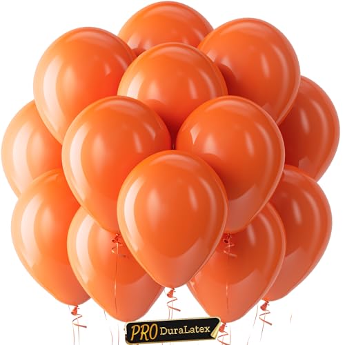 Image of Bezente Pro Duralatex Orange Extra-Thick Balloons 100 Pack 12 inch