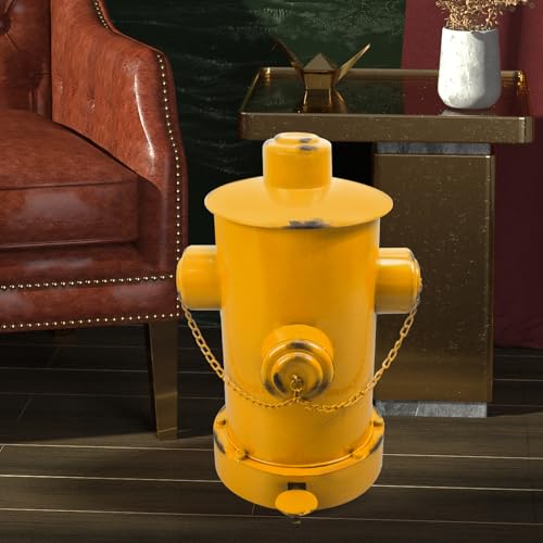 Image of Fire Hydrant Trash Can, Pedal Trash Can Creative Garbage Can with Inner Bucket Wrought Iron Fire Hydrant Garbage Can Indoor Outdoor Waste Bins for Garden Dog Poop