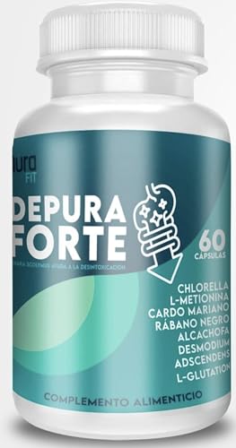 Detox Hígado Depurativo Drenante | Digestión Limpieza Intestinal | Cardo Mariano + Alcachofa + Rábano Negro + Alga Chlorella + L-Metionina + Desmodium | 60 cápsulas | Laboratorio y Fabricado en España