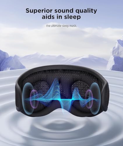 Image of LC-dolida Sleep Mask Bluetooth Headphones Weighted Sleeping Mask 3D Eye Mask Pressure Relief Night Sleep Eye Mask Music Sleeping Headphones for Side Sleepers Meditation Gifts for Men Women