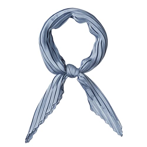 La Mejor Recopilación de Rombos de Colores comprados en linea. 43 Allegra K - Pañuelo plisado para mujer con cabeza de rombo, pañuelo para el cuello, color liso, Azul, 104x42cm/40.94x16.54'(L*W)