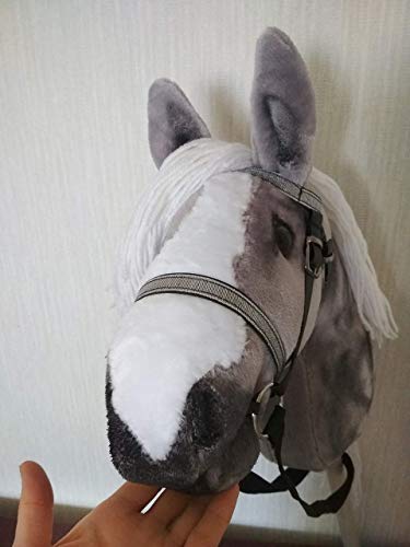 Dapple Gray Hobby horse Stick horse for children Horse toy on stick