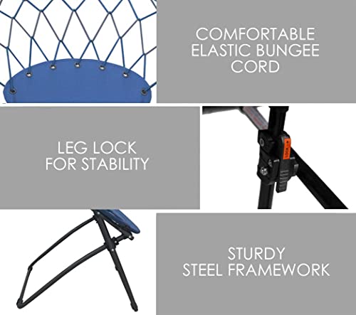 Zenithen Bungee Folding Dish Chair, Blue - Pack Of 1 #TOP3