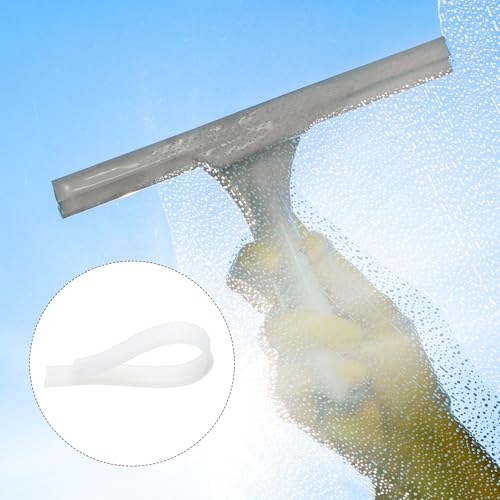 Image of MECCANIXITY Replacement Squeegee Rubber for Window, Glass, Shower Doors, Tile Wall Cleaning, 9.84 Inch, White Pack of 4