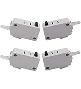Twidec/4Pcs 15A 125/250V Universal Microwave Oven Door Micro Switch NC + NO (Normally Close + Nor...