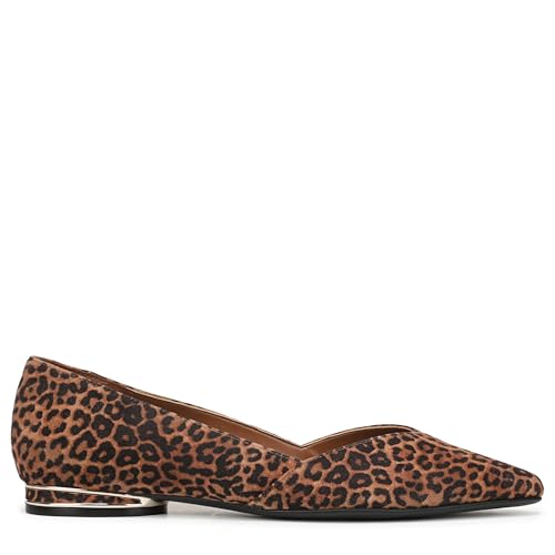 Image of Naturalizer Women's Havana Ballet Flat Brown Leopard Print Suede 9 W