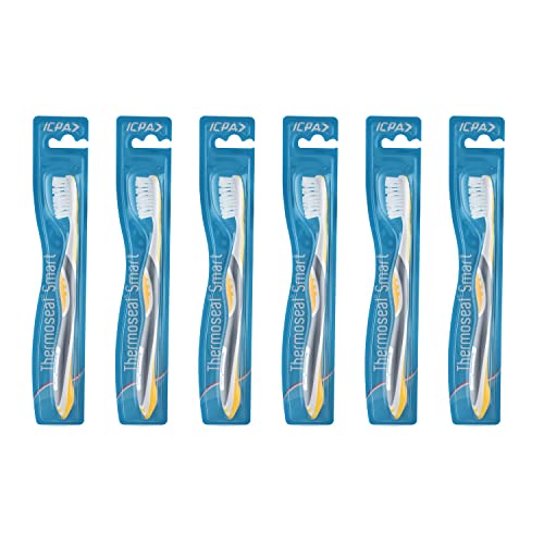 Image of Thermoseal Smart manual Toothbrush for adults with Tongue Cleaner (Multicolor,Pack of 6)