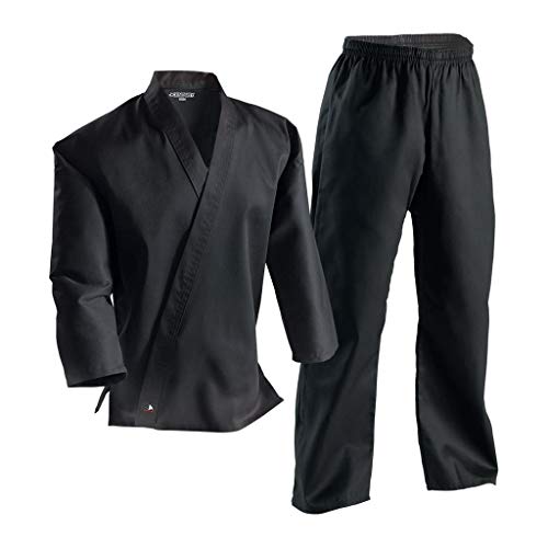 Century Martial Arts Middleweight Student Uniform with Elastic Pant - Black, 1 - Child 8-10