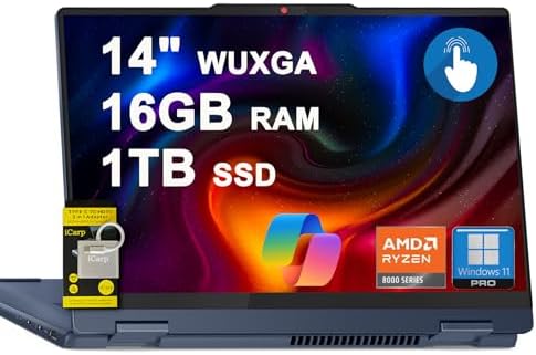 Lenovo IdeaPad Flex 5i 2-in-1 Laptop 14" WUXGA Touch AMD 8-core A...