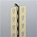 Lyon DD72021H 14 Gauge Steel Uprights T Post for Rivet Rack, 120" Height, Dove Gray, (Pack of 2)