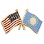South Dakota and USA Gold-Colored Plated