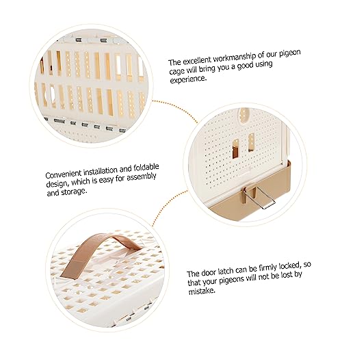 Image of Foldable Abs Pigeon Cage for Training and Transportation Easy to Clean with Removable Tray Lightweight Bird Cage for Pigeons