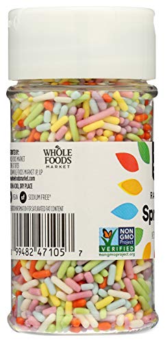 Image of 365 by Whole Foods Market, Rainbow Sprinkles, 2.75 Ounce, vegan (Pack of 2)