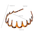 3 PCS New U Shape Fashion Tooth Hair Comb Headband，2025 High Cranium Headbands for Women's Hair with Teeth for Women Gifts (Amber+Black+Grey) - Image 2