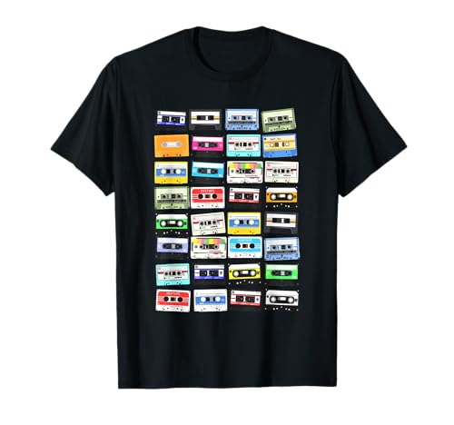 Cassette Tapes Mixtape anni '70 '80 90, musicassette vintage Maglietta
