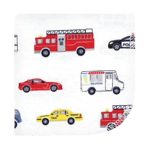 Image of Hudson Baby Unisex Baby Flannel Cotton Poly Washcloths, Going Places 12 Pack, One Size